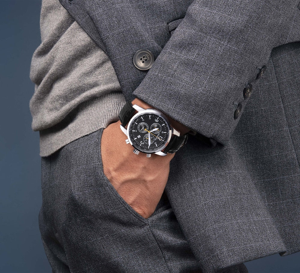 CADISEN New Mens Sports Quartz Watches Swiss ISA Cal.8171 movement Top Brand Sapphire Waterproof Chronograph Luxury Reloj Hombre The Clothing Company Sydney