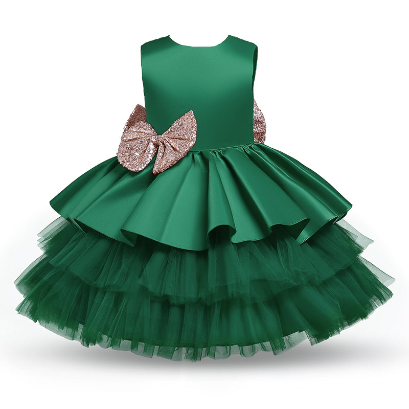 Girls Kids Summer Sleeveless Wedding Sequin Bow Children Lace Smash Tutu Princess Dress The Clothing Company Sydney