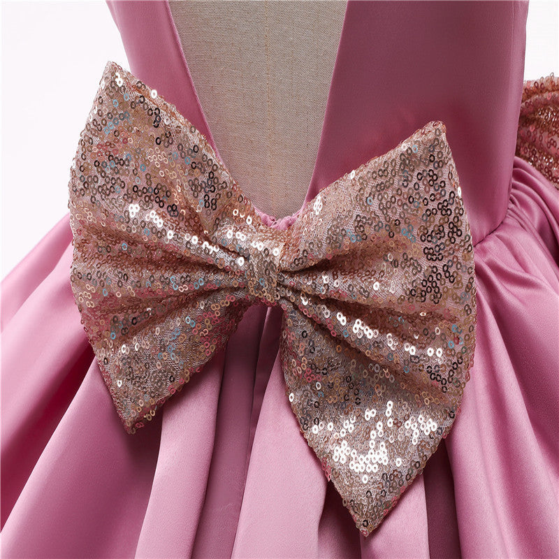 Girls Kids Summer Sleeveless Wedding Sequin Bow Children Lace Smash Tutu Princess Dress The Clothing Company Sydney