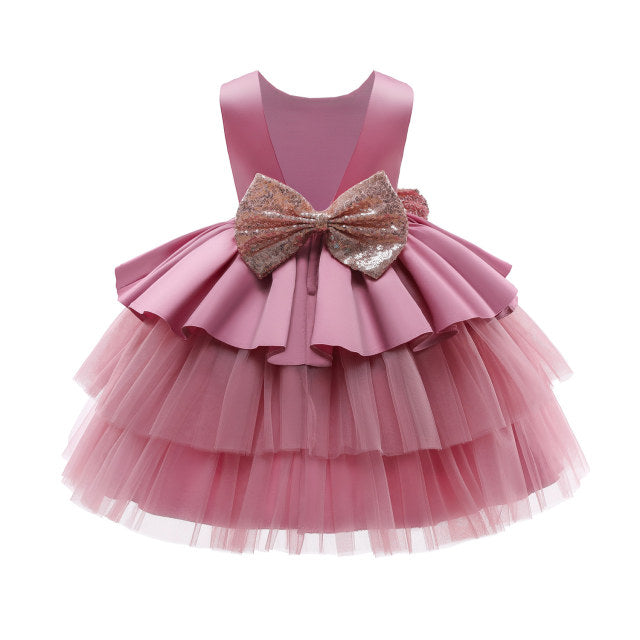 Girls Kids Summer Sleeveless Wedding Sequin Bow Children Lace Smash Tutu Princess Dress The Clothing Company Sydney