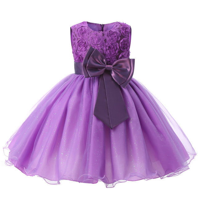 Girls Kids Summer Sleeveless Wedding Sequin Bow Children Lace Smash Tutu Princess Dress The Clothing Company Sydney