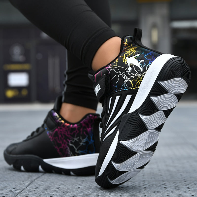 Boys Girls Basketball Shoes Soft Non-slip Kids Sneakers Thick Sole Sport Shoes Outdoor Trainers The Clothing Company Sydney