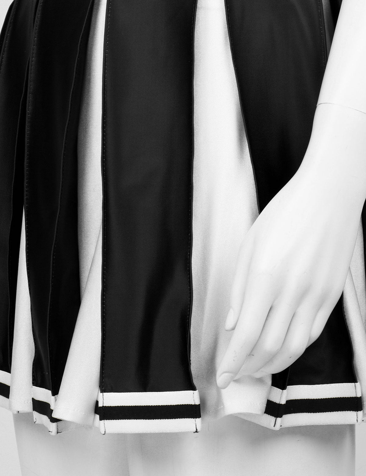 2 Piece Cheerleader Costume Cosplay Elastic Striped Shoulder Straps Back Cross Crop Top with High Waist Pleated Skirt The Clothing Company Sydney