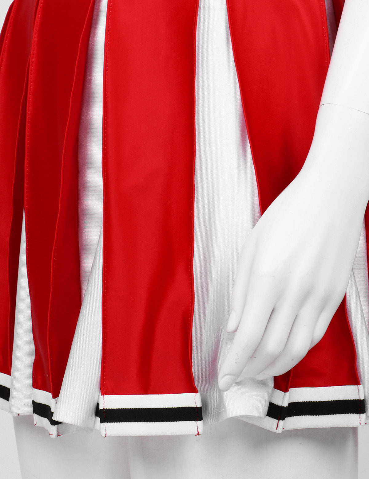 2 Piece Cheerleader Costume Cosplay Elastic Striped Shoulder Straps Back Cross Crop Top with High Waist Pleated Skirt The Clothing Company Sydney