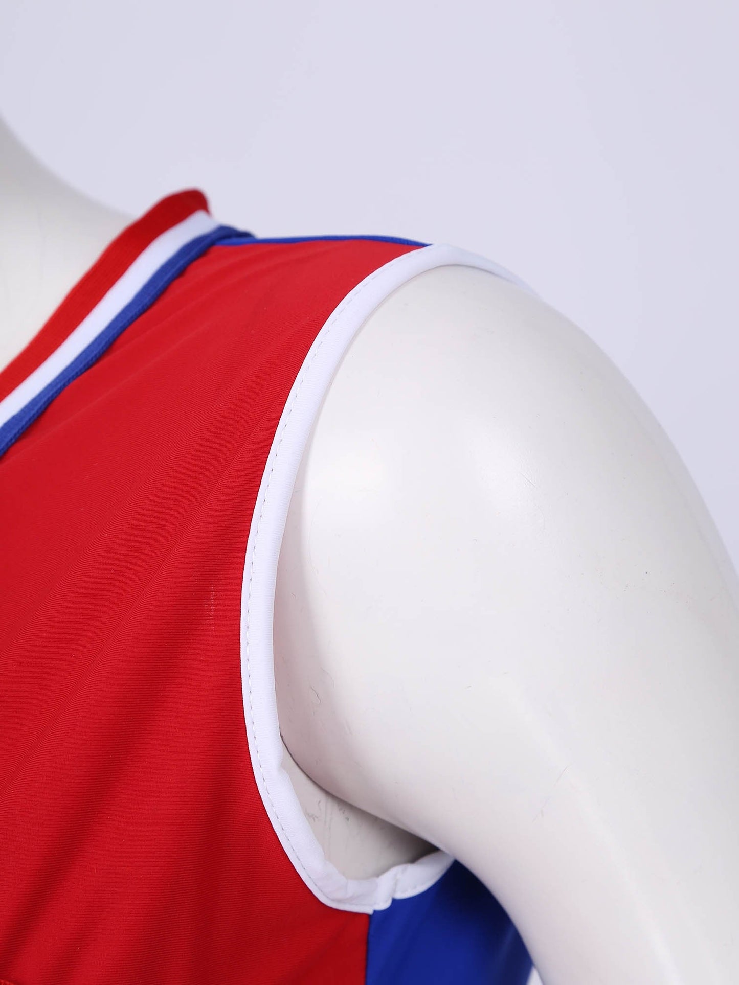 2 Piece Cheerleader Costume Cosplay Elastic Striped Shoulder Straps Back Cross Crop Top with High Waist Pleated Skirt The Clothing Company Sydney
