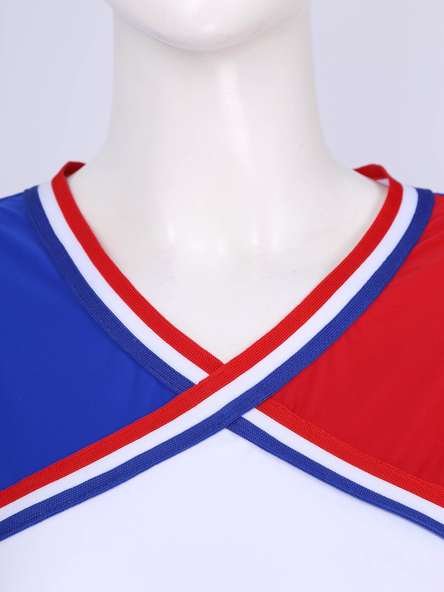 2 Piece Cheerleader Costume Cosplay Elastic Striped Shoulder Straps Back Cross Crop Top with High Waist Pleated Skirt The Clothing Company Sydney