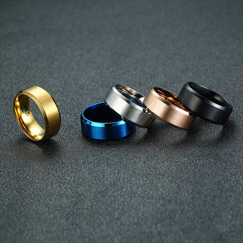 8mm Men Ladies Ring Stainless Steel Wedding Jewellery The Clothing Company Sydney