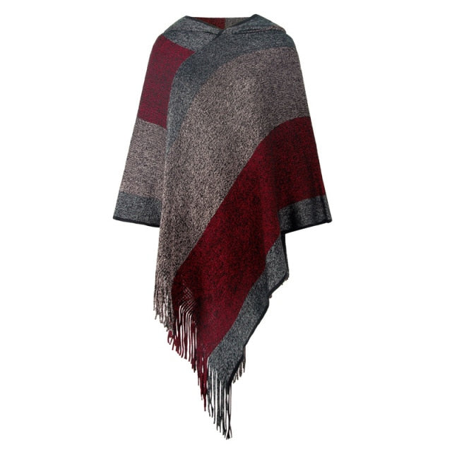 Autumn Winter Sweaters Poncho Knitting Capes Cloak Sweater V-Neck Irregular Hem Tassels Coat Knitted Pullover The Clothing Company Sydney
