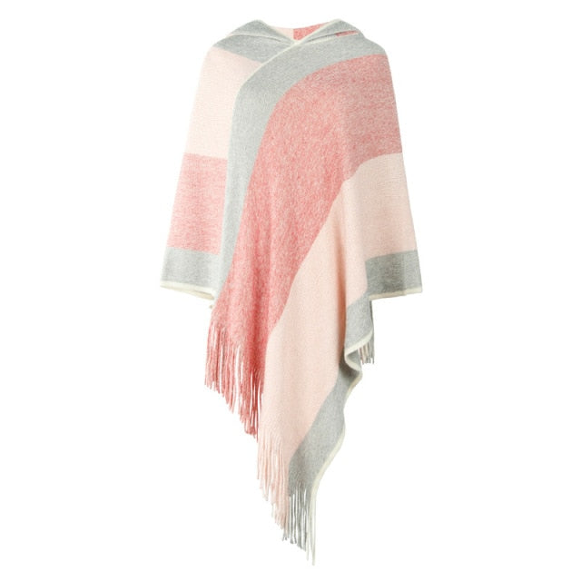 Autumn Winter Sweaters Poncho Knitting Capes Cloak Sweater V-Neck Irregular Hem Tassels Coat Knitted Pullover The Clothing Company Sydney