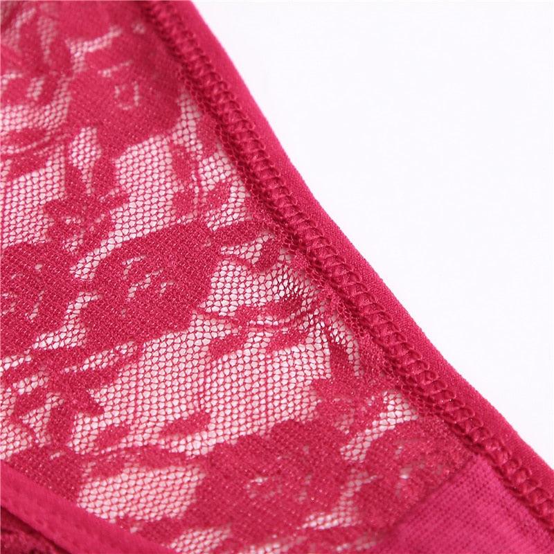 2 pack Floral Thongs Lace G-String Low Waist Panties Underwear Hollow Out T-Back Transparent Briefs The Clothing Company Sydney
