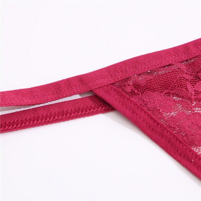 2 pack Floral Thongs Lace G-String Low Waist Panties Underwear Hollow Out T-Back Transparent Briefs The Clothing Company Sydney