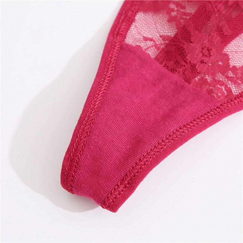2 pack Floral Thongs Lace G-String Low Waist Panties Underwear Hollow Out T-Back Transparent Briefs The Clothing Company Sydney