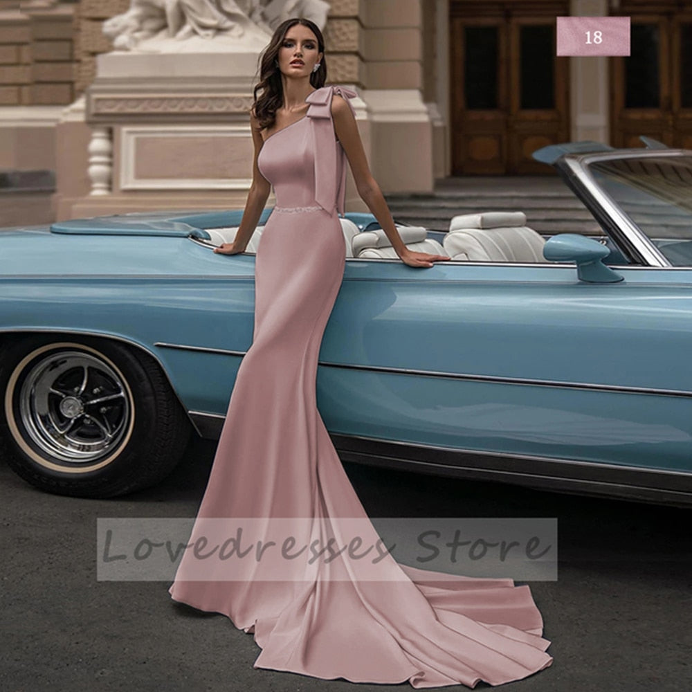 Elegant Sleeveless Mermaid Wedding Dresses Sweep Train Bows Sashes Square Collar Covered Button Bridal Gowns The Clothing Company Sydney