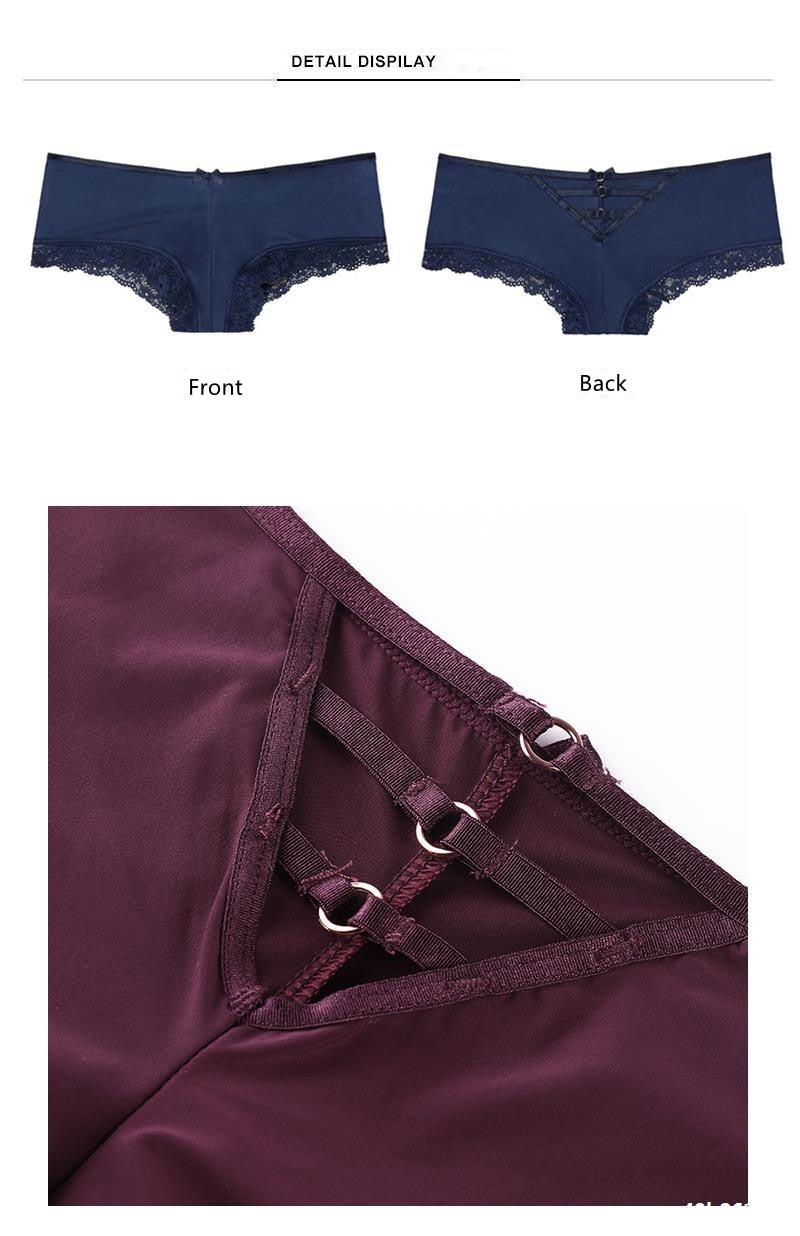 Cross Straps Breathable Hollow Out Lingerie Soft Silk Seamless Panties Low-Waist Briefs Underwear The Clothing Company Sydney