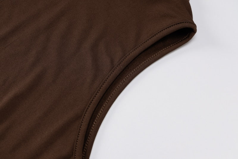 Solid mini one shoulder long sleeve turtleneck bodycon slit streetwear party elegant Dress The Clothing Company Sydney