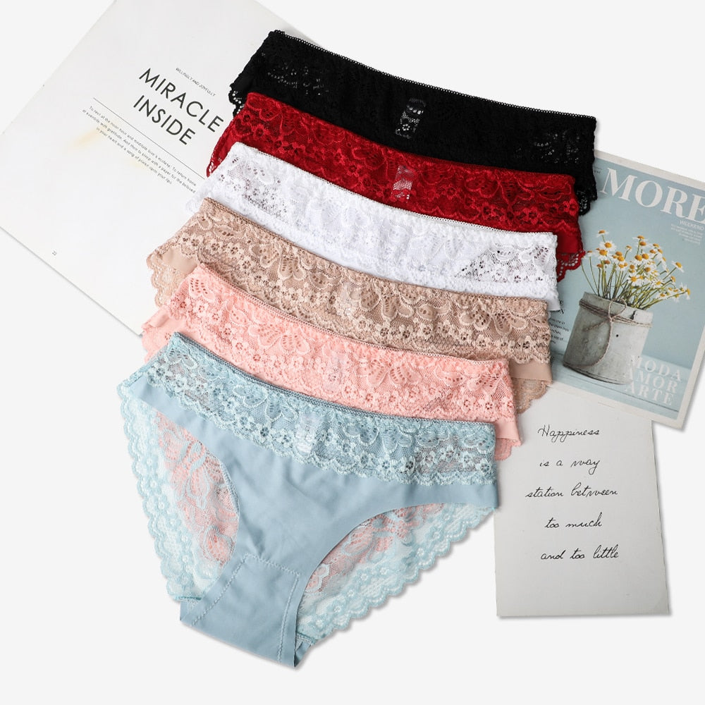 3 Pack Lace Underwear Panties Set Intimate Lingerie Cotton Briefs Transparent Undies The Clothing Company Sydney