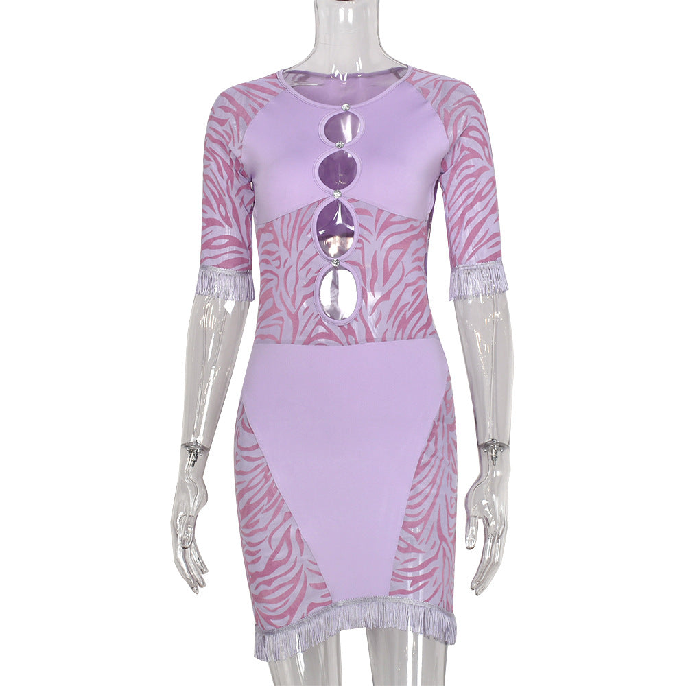 Cut Out Zebra Mesh Transparent Mini Beach Holiday Party Club Bodycon Pencil Dress The Clothing Company Sydney