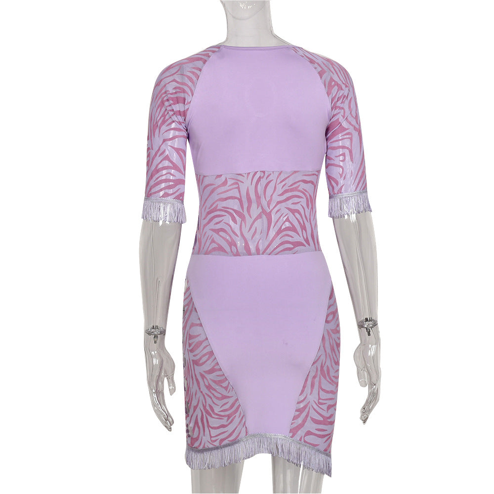 Cut Out Zebra Mesh Transparent Mini Beach Holiday Party Club Bodycon Pencil Dress The Clothing Company Sydney