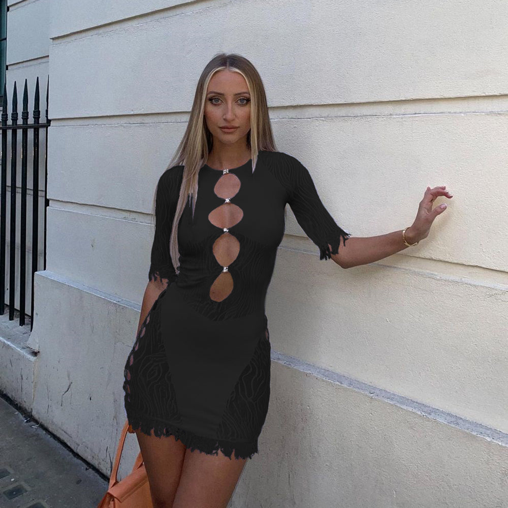Cut Out Zebra Mesh Transparent Mini Beach Holiday Party Club Bodycon Pencil Dress The Clothing Company Sydney