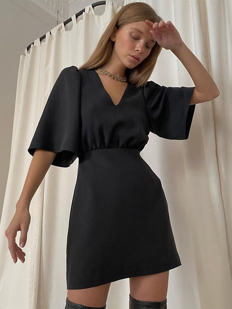 Bodycon Satin Mini Dress Summer Elegant Party Night Backless Slim Fit Midi Dress The Clothing Company Sydney