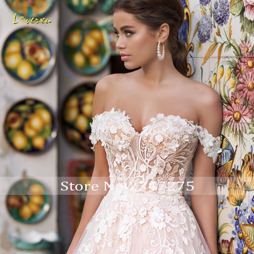 Backless Boat Neck Lace A Line Luxury Appliques Off The Shoulder Court Train Vintage Bridal Wedding Dress The Clothing Company Sydney