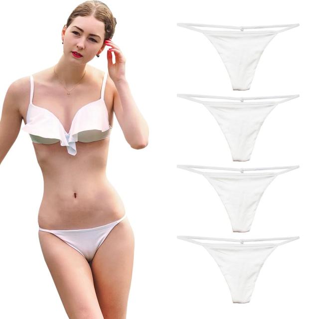 4 packT-back Thongs Silk Soft Temptation Cotton Mix Panties Seamless Underwear  Briefs Bikini G String The Clothing Company Sydney
