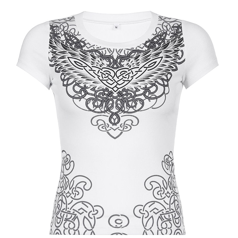 Streetwear Grunge Fairycore Y2K Print Graphic Tee T shirt Retro Dark Academia Crop Tops The Clothing Company Sydney