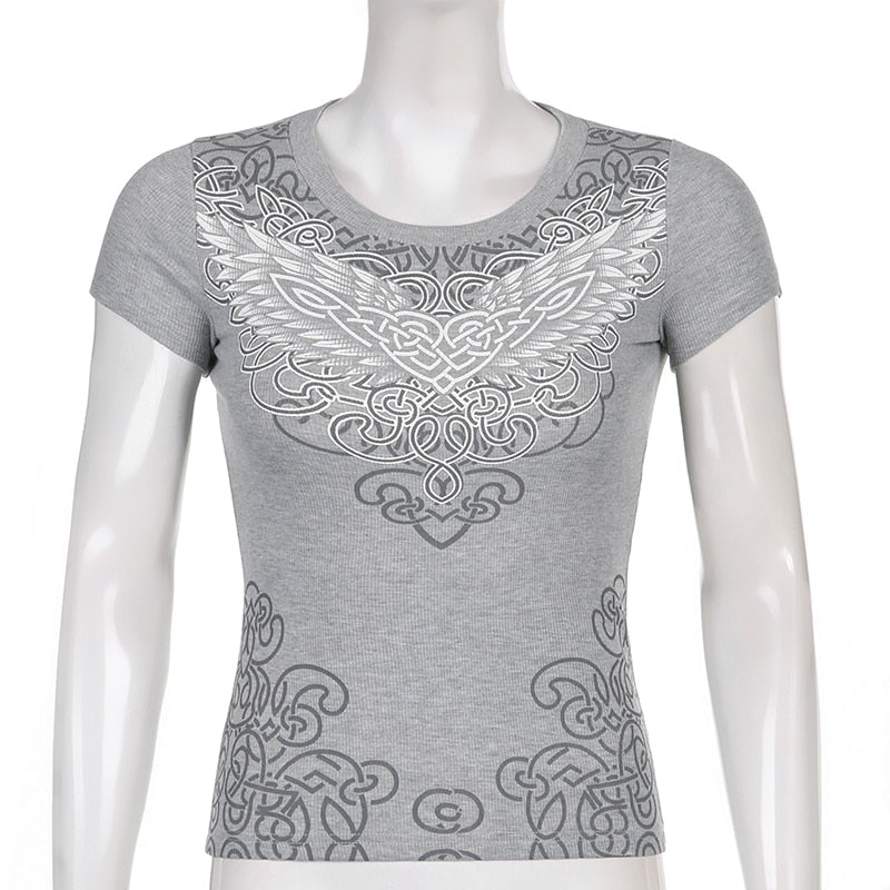 Streetwear Grunge Fairycore Y2K Print Graphic Tee T shirt Retro Dark Academia Crop Tops The Clothing Company Sydney