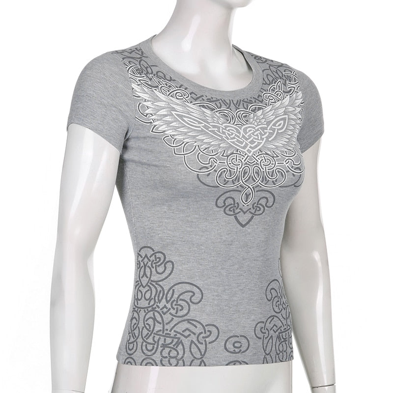 Streetwear Grunge Fairycore Y2K Print Graphic Tee T shirt Retro Dark Academia Crop Tops The Clothing Company Sydney