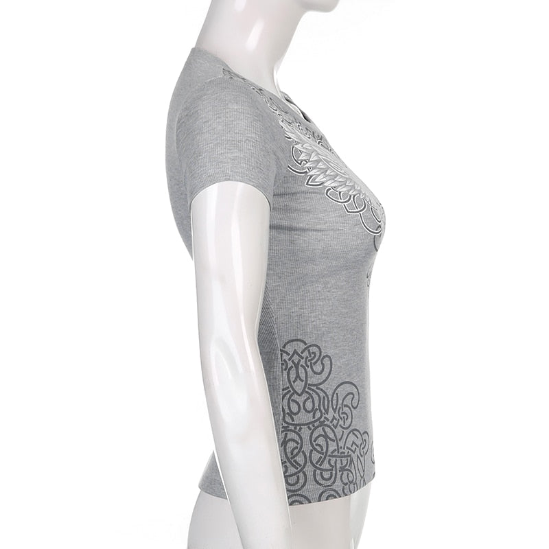 Streetwear Grunge Fairycore Y2K Print Graphic Tee T shirt Retro Dark Academia Crop Tops The Clothing Company Sydney