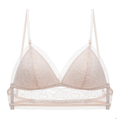 Backless Bra Triangular U-Shape Beauty Back Lingerie Dot Mesh Thin Soft Seamless Bralette The Clothing Company Sydney