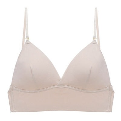 Backless Bra Triangular U-Shape Beauty Back Lingerie Dot Mesh Thin Soft Seamless Bralette The Clothing Company Sydney
