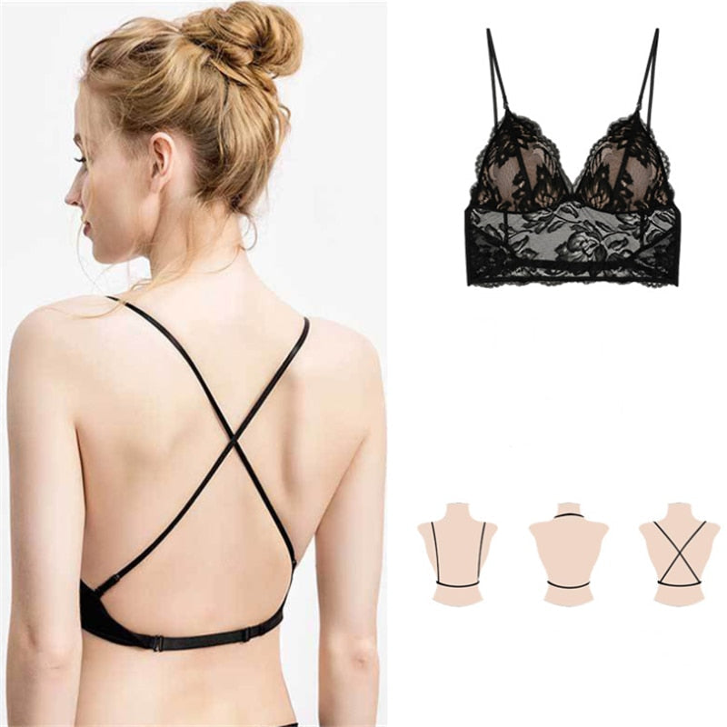 4 Styles Beauty Back Bralette Big Backless Push Up U-Shape Lingerie Lace Bra Corset The Clothing Company Sydney