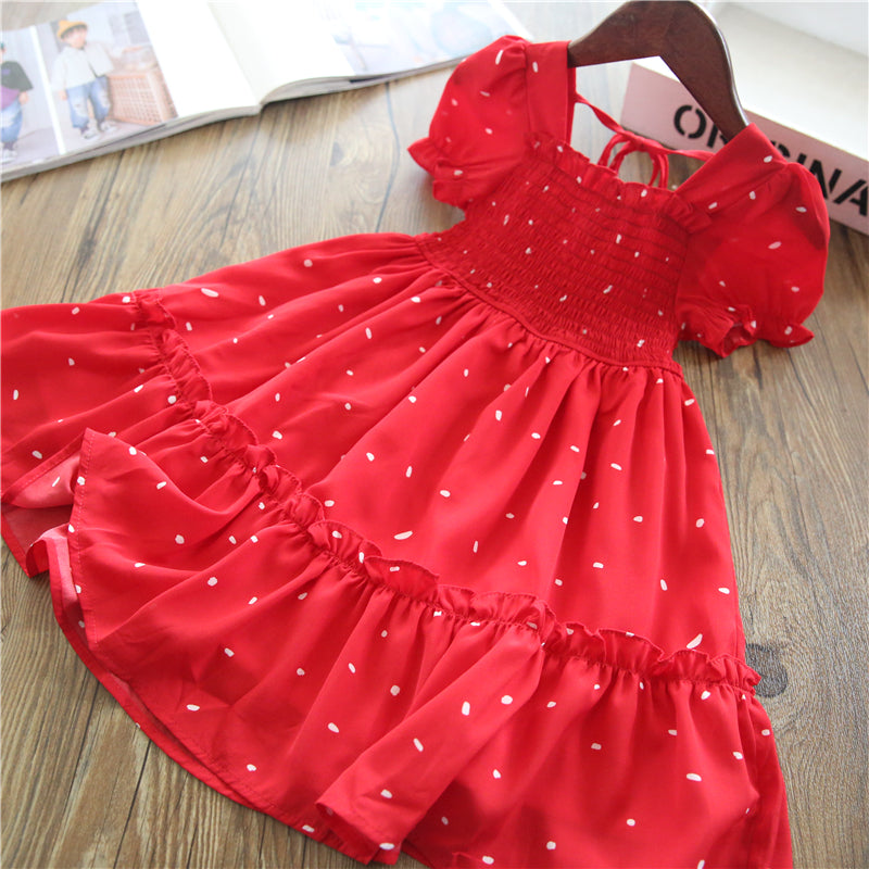 Girls Princess Kids Summer Fairy Puff Short Sleeve Elegant Birthday Party Ball Gown Dress The Clothing Company Sydney