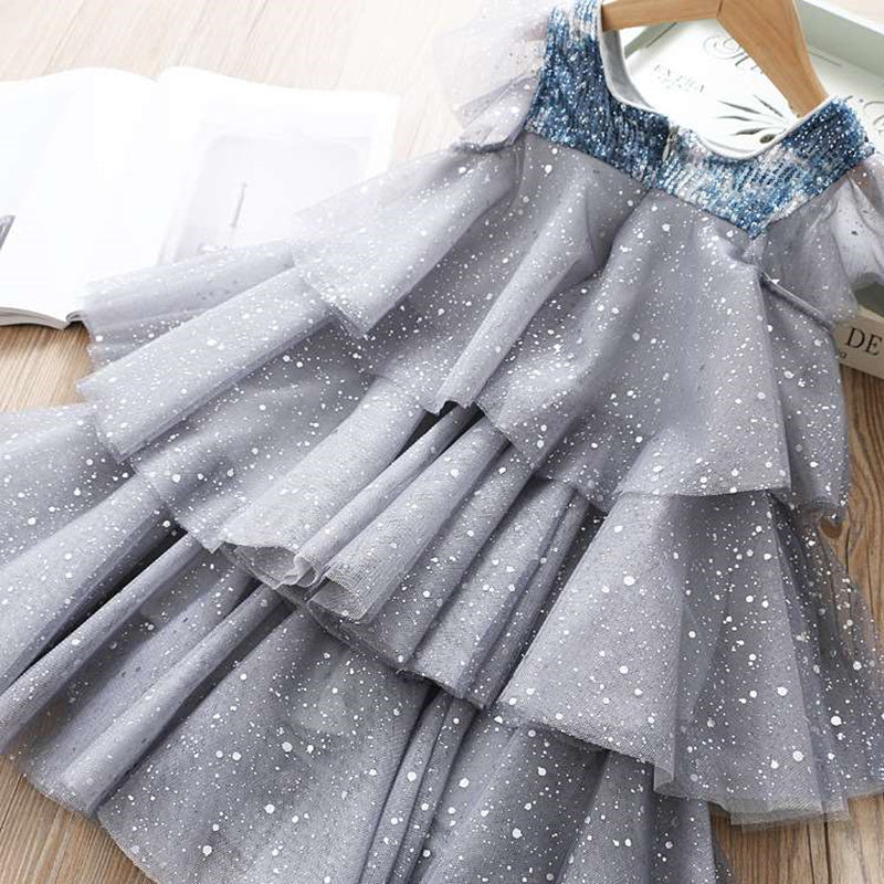 Girls Princess Kids Summer Fairy Puff Short Sleeve Elegant Birthday Party Ball Gown Dress The Clothing Company Sydney