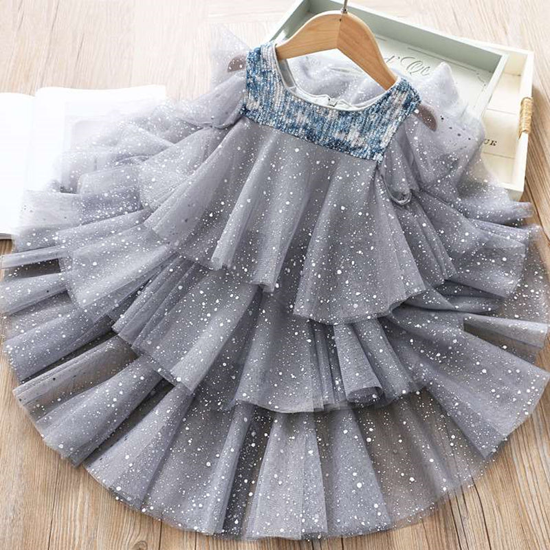 Girls Princess Kids Summer Fairy Puff Short Sleeve Elegant Birthday Party Ball Gown Dress The Clothing Company Sydney