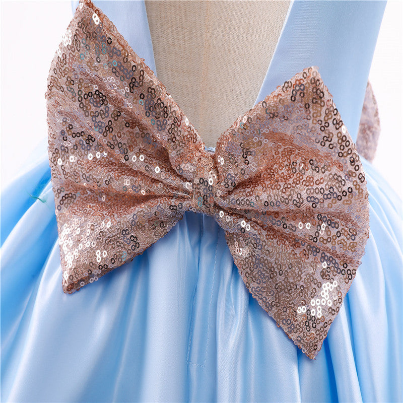 Girls Kids Summer Sleeveless Wedding Sequin Bow Children Lace Smash Tutu Princess Dress The Clothing Company Sydney