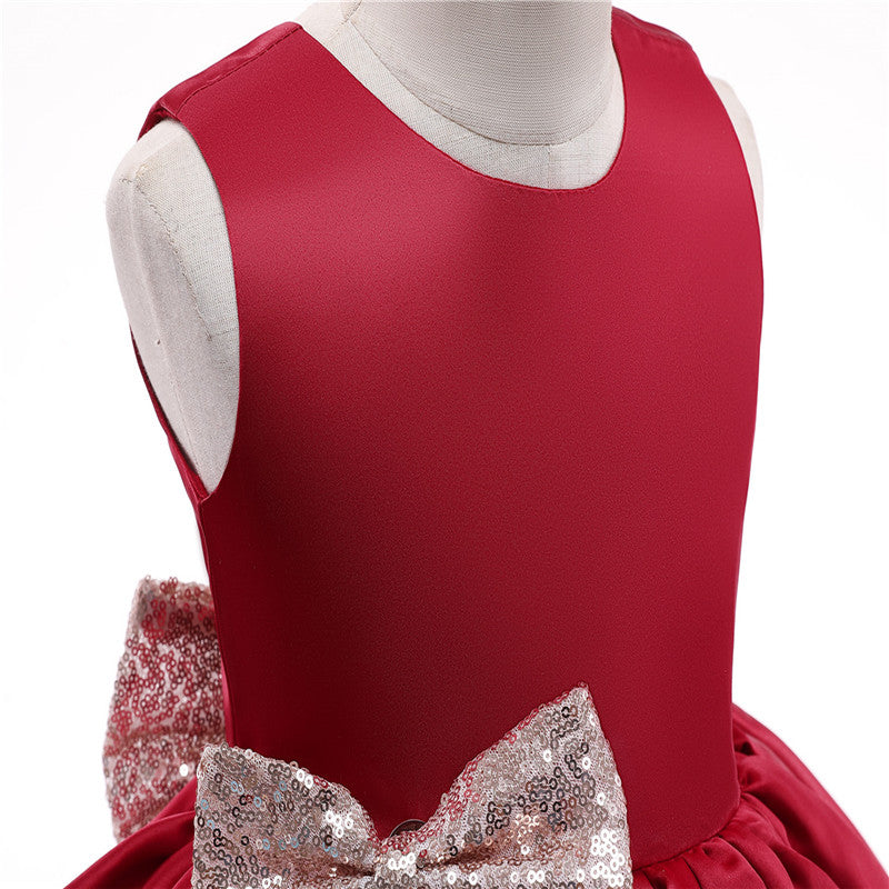 Girls Kids Summer Sleeveless Wedding Sequin Bow Children Lace Smash Tutu Princess Dress The Clothing Company Sydney