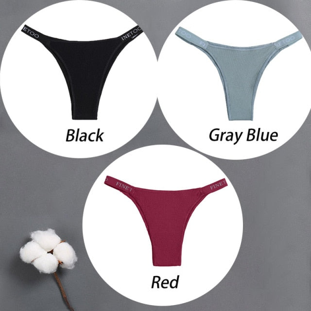 3 pack Cotton Mix Panties Letter Waist Underpants Lingerie Thong Pantys Underwear Intimates The Clothing Company Sydney