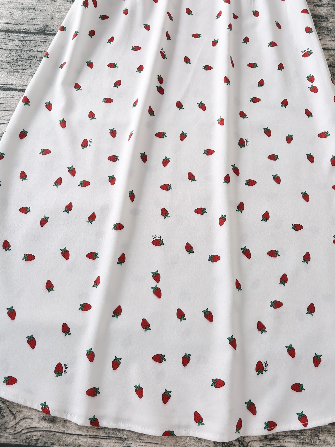 Strawberry Print White Chiffon Spaghetti Strap Vintage Boho Summer Beach Maxi Dress Sleeveless Sundress The Clothing Company Sydney