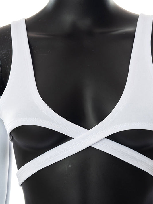 Two Piece Set Off Shoulder Backless Camisole Top+Hollow Out Mini Skirts The Clothing Company Sydney