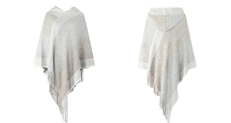 Autumn Winter Sweaters Poncho Knitting Capes Cloak Sweater V-Neck Irregular Hem Tassels Coat Knitted Pullover The Clothing Company Sydney