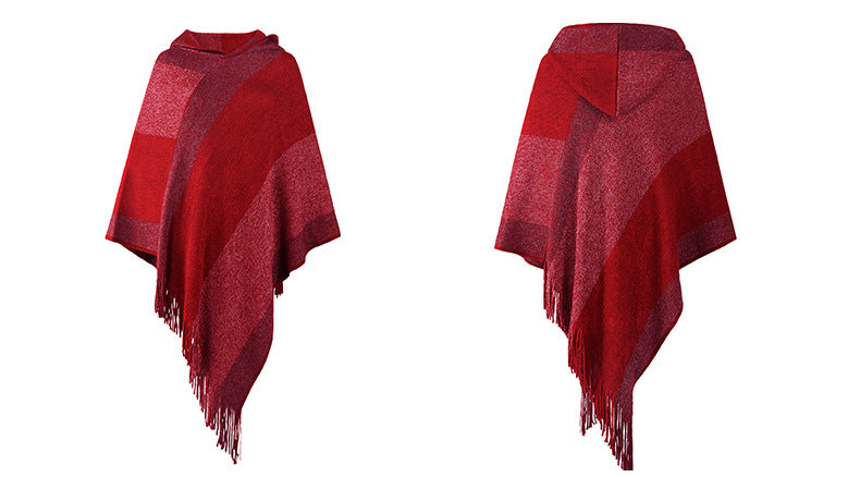 Autumn Winter Sweaters Poncho Knitting Capes Cloak Sweater V-Neck Irregular Hem Tassels Coat Knitted Pullover The Clothing Company Sydney