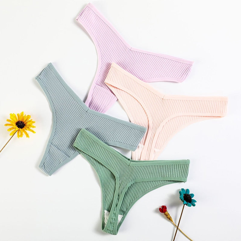 Striped Panties Comfort Cotton Underwear Sports Breathable Thongs Lingerie G-Strings Underpants The Clothing Company Sydney