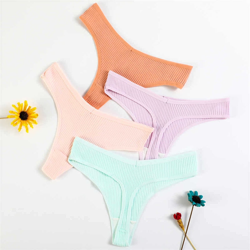 Striped Panties Comfort Cotton Underwear Sports Breathable Thongs Lingerie G-Strings Underpants The Clothing Company Sydney
