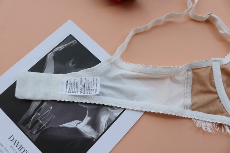 2 Piece Underwear Embroidery Bra Eyelash lace Bralette Brassiere Push Up Bras and Panties Lingerie Set The Clothing Company Sydney