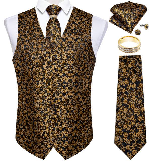 Mens Suit Vest Waistcoat Formal Wedding Groom Sleeveless Vest Hanky Necktie Set The Clothing Company Sydney