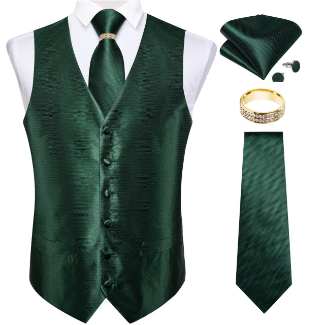 Mens Suit Vest Waistcoat Formal Wedding Groom Sleeveless Vest Hanky Necktie Set The Clothing Company Sydney