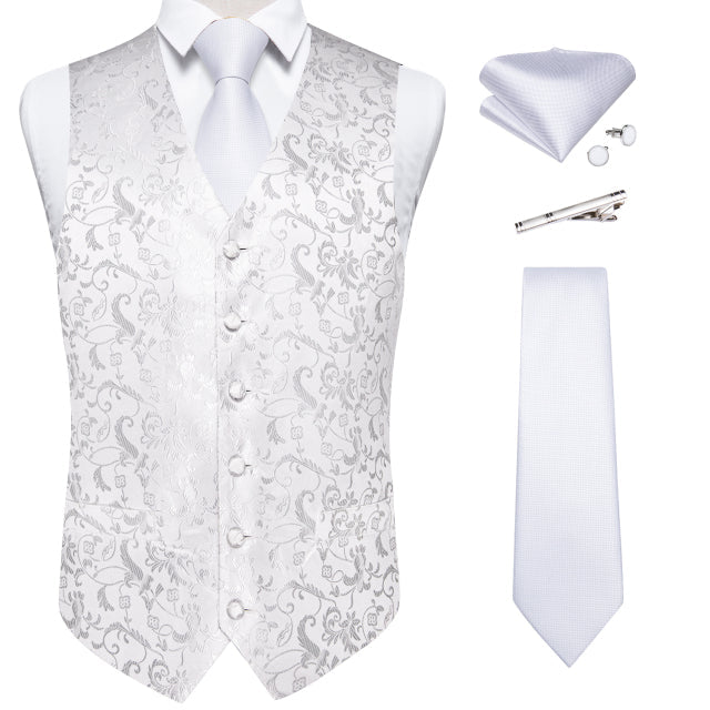 Mens Suit Vest Waistcoat Formal Wedding Groom Sleeveless Vest Hanky Necktie Set The Clothing Company Sydney