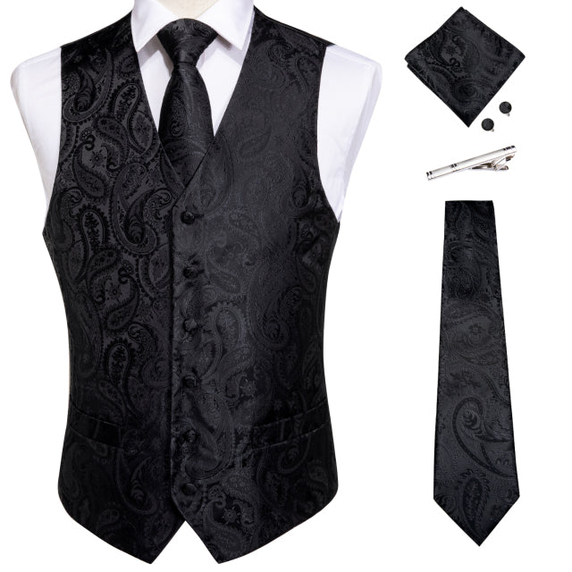 Mens Suit Vest Waistcoat Formal Wedding Groom Sleeveless Vest Hanky Necktie Set The Clothing Company Sydney